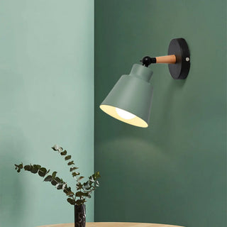 Bedroom Adjustable Grey Cone Metal LED Wall Sconce Zawala Image - 4
