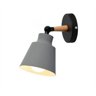 Bedroom Adjustable Grey Cone Metal LED Wall Sconce Zawala Image - 7