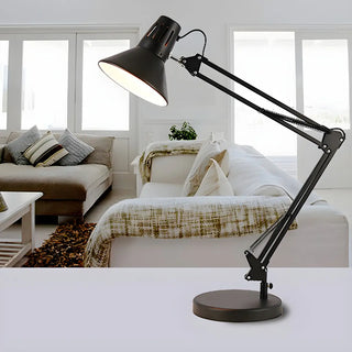 Simple Black Adjustable Metal Arm Study Table Lamp Zawala Image - 1