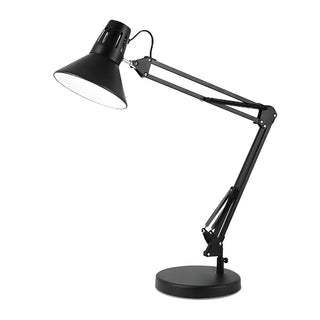 Simple Black Adjustable Metal Arm Study Table Lamp Zawala Image - 12