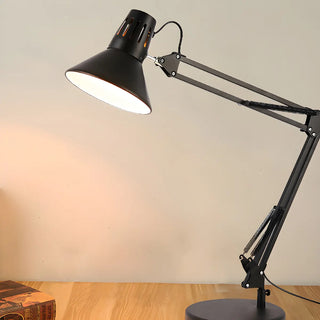 Simple Black Adjustable Metal Arm Study Table Lamp Zawala Image - 3