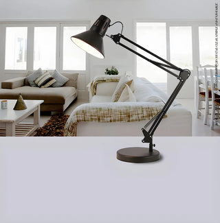 Simple Black Adjustable Metal Arm Study Table Lamp Zawala Image - 5