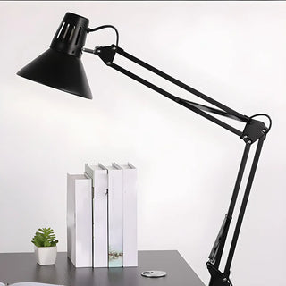 Simple Black Adjustable Metal Arm Study Table Lamp Zawala Image - 6