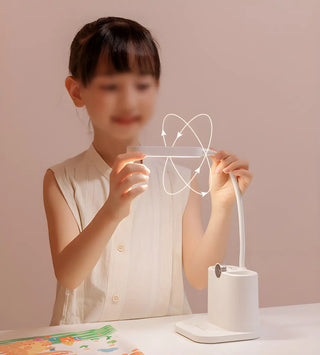 Modern Adjustable Plastic Table Lamp with USB Pink/White Zawala Image - 11