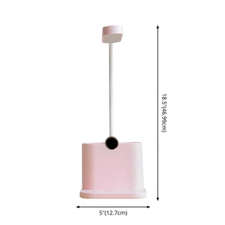 Modern Adjustable Plastic Table Lamp with USB Pink/White Zawala #size