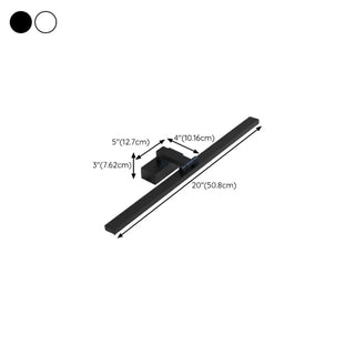 ZOWALA - Modern Rectangular Chrome LED Bathroom Vanity Light Image - 11