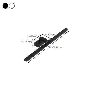 ZOWALA - Modern Rectangular Chrome LED Bathroom Vanity Light Image - 12