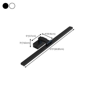 ZOWALA - Modern Rectangular Chrome LED Bathroom Vanity Light Image - 13
