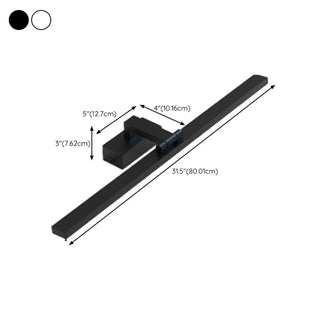 ZOWALA - Modern Rectangular Chrome LED Bathroom Vanity Light Image - 14
