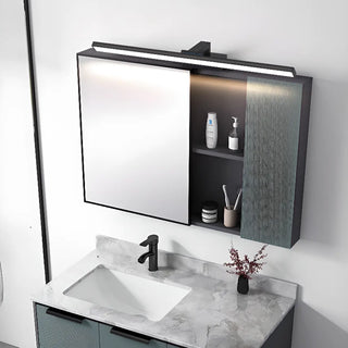 ZOWALA - Modern Rectangular Chrome LED Bathroom Vanity Light Image - 7