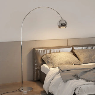 Modern Adjustable Chrome Dome LED Arc Floor Lamp Zawala Image - 11