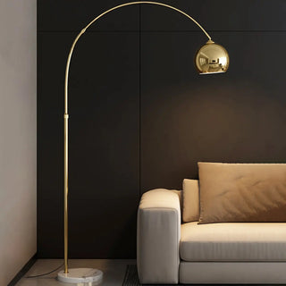 Modern Adjustable Chrome Dome LED Arc Floor Lamp Zawala Image - 12