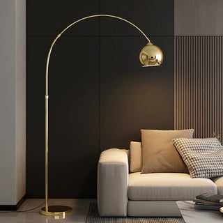 Modern Adjustable Chrome Dome LED Arc Floor Lamp Zawala Image - 13