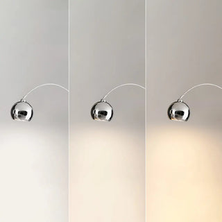 Modern Adjustable Chrome Dome LED Arc Floor Lamp Zawala Image - 15