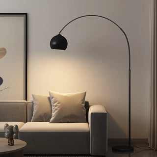 Modern Adjustable Chrome Dome LED Arc Floor Lamp Zawala Image - 8