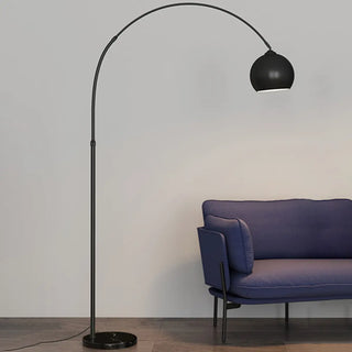 Modern Adjustable Chrome Dome LED Arc Floor Lamp Zawala Image - 9