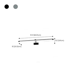 ZOWALA - Slim Modern Adjustable Black Linear Vanity Light Image - 19