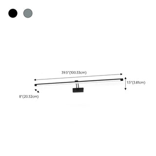 ZOWALA - Slim Modern Adjustable Black Linear Vanity Light Image - 20