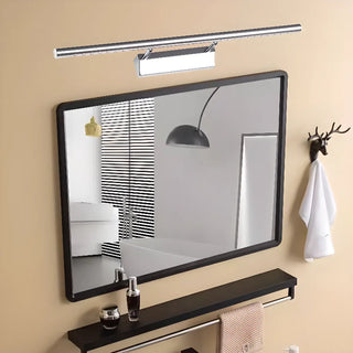 Adjustable Sleek Sliver Cylinder LED Vanity Light Zawala Image - 1