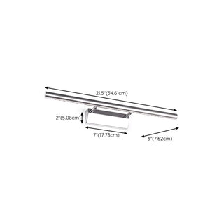 Adjustable Sleek Sliver Cylinder LED Vanity Light Zawala #size