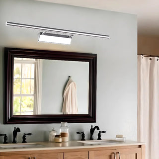 Adjustable Sleek Sliver Cylinder LED Vanity Light Zawala Image - 2