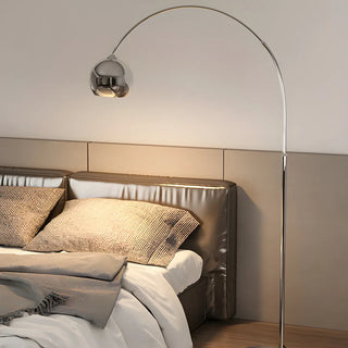 Adjustable Dome Modern Sliver Arched Floor Lamp Zawala Image - 5