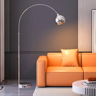 Adjustable Dome Modern Sliver Arched Floor Lamp Zawala Image - 7