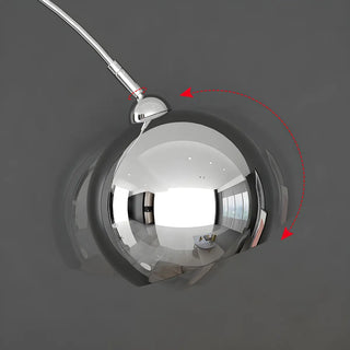 Adjustable Dome Modern Sliver Arched Floor Lamp Zawala Image - 8