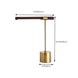 Living Room Modern Brown Linear Metal Table Lamp Zawala #size