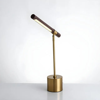 Living Room Modern Brown Linear Metal Table Lamp Zawala Image - 7