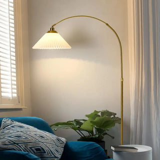 Adjustable Classic Cone Arched Metal Floor Lamp Zawala Image - 2