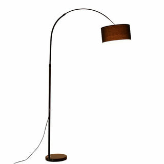 Adjustable Modern Drum Shade Arched White Floor Lamp Zawala Image - 10