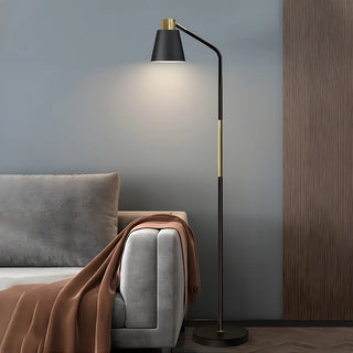 Adjustable Minimalist Green Tapered Metal Floor Lamp Zawala Image - 2