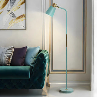 Adjustable Minimalist Green Tapered Metal Floor Lamp Zawala Image - 3