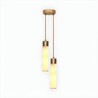 ZOWALA - Nordic Marble Alabaster Cylinder Bedroom Pendant Light Image - 9