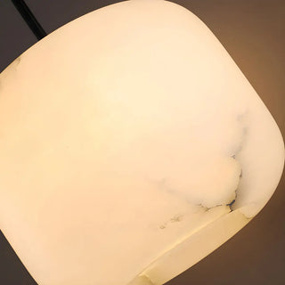 Contemporary Globe White Alabaster Brass Wall Lamp Zawala Image - 9
