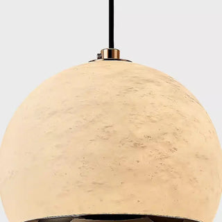 ZOWALA - Modern Alabaster Globe LED Black Pendant Light Image - 7