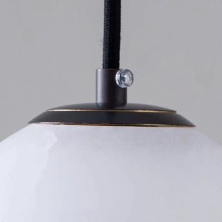 ZOWALA - Modern Alabaster Globe Pendant Light Flexible Length Image - 11