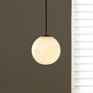 ZOWALA - Modern Alabaster Globe Pendant Light Flexible Length Image - 4