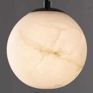 ZOWALA - Modern Alabaster Globe Pendant Light Flexible Length Image - 9