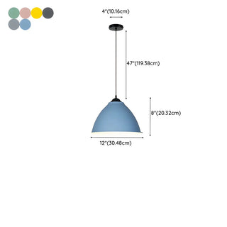 ZOWALA - Contemporary Bowl Aluminum Dining Room Pendant Light #size