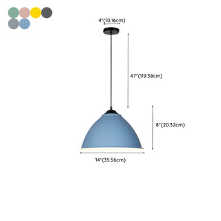 ZOWALA - Contemporary Bowl Aluminum Dining Room Pendant Light Image - 31