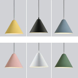 ZOWALA - Contemporary Colorful Aluminum Cone Pendant Light Image - 14