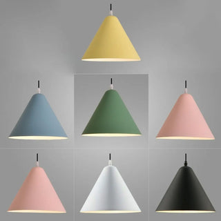ZOWALA - Contemporary Colorful Aluminum Cone Pendant Light Image - 15