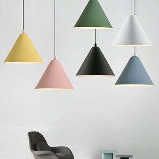 ZOWALA - Contemporary Colorful Aluminum Cone Pendant Light Image - 17