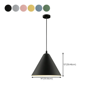 ZOWALA - Contemporary Colorful Aluminum Cone Pendant Light Image - 19