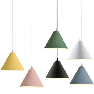 ZOWALA - Contemporary Colorful Aluminum Cone Pendant Light Image - 7