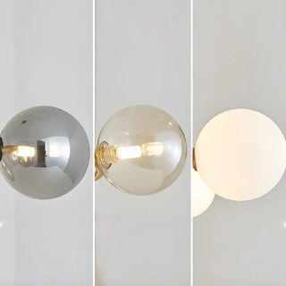 ZOWALA - Amber Clear Glass Circle Dining Room Bubble Chandelier Image - 22