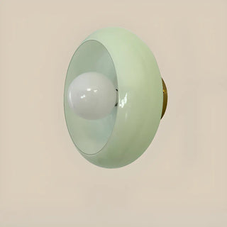 Modern Amber Glass Shade Globe Wall Sconce Light Image - 10