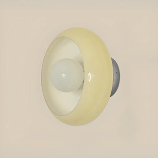 Modern Amber Glass Shade Globe Wall Sconce Light Image - 6